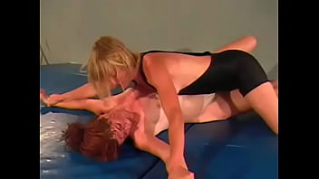 Nerd girls get hot and sweaty so they fight naked