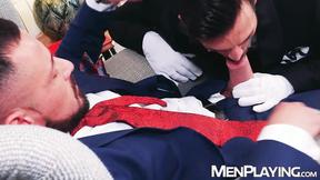 ”Bossy Cristian Sam drills deep into his Latino butler Javi Gray”