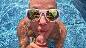 Tatiana Steele Titty Fucks and Blow Jobs Ian Steele above and underwater!