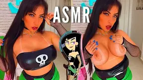 Sam Manson Cosplay ASMR Ear Licking Blowjob & Hot Feet Action