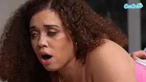 Hefty Ass Stepsister Addicted to BWC Sneaky Blowjob During Business Call