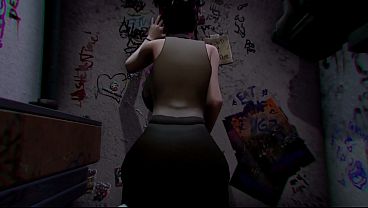 Futanari and Woman Use Glory Hole