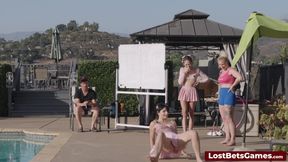 Reciting the National Anthem in a Wacky Wild Strip Game Show