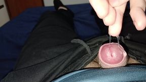 Putting ketchup on my small thick penis