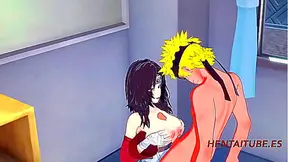 Naruto Hentai 3D - Kurenai bobjob and fuck by Naruto and he cums in her boobs and pussy