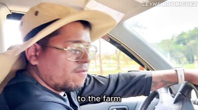 Desperate milf milks farmer for cash in POV car blowjob