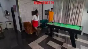 Snooker bet wins lead to hot homemade sex with a creampie
