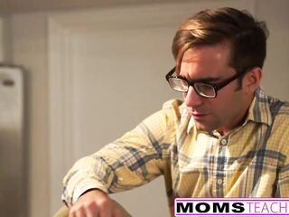 MomsTeachSex - StepMom And Sons Late Night Three-Some