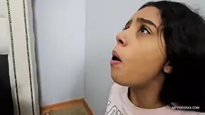 Sultry actress worships feet and gags on them in extreme domination