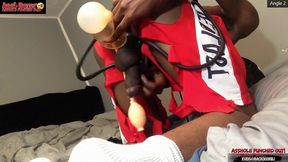 *premium* asshole punched tf out - ass monkey xl inflatable buttplug angle 2 part 2 - starring dj buttpussy
