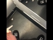 College Boy with Huge Dick Cums on Plane