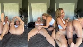 big titty milfs richelle ryan and melanie monroe get oiled up & enjoy each other s pussy