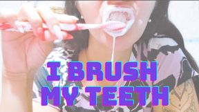 Brushing my teeth