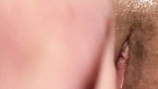 Using toy on gushing cunt