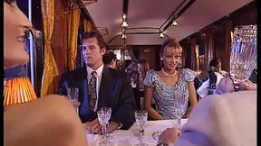 Oriental beauty rides express train to ecstasy