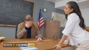 Smoking Hot Ali Cash Is Late For Her Exam But She Knows An Other Way To Get A Good Grade