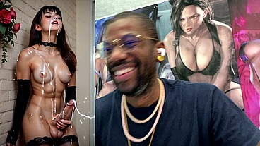 Cute Buff Transgender Girl Jerking Off And Cumming Everywhere, AI Generated