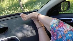 Amateur Blonde Mature Wife Enjoys Oral Sex in a Car