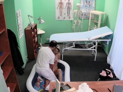 Pregnant babe fucked by her doctor in fake hospital
