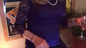 Dakota: blue dress..white sultry mess