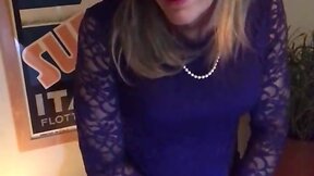 Dakota: blue dress..white sultry mess