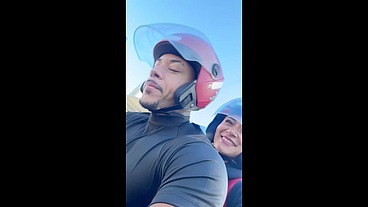 Levei a Famosinha pra fazer uma trilha de moto não resisti e comi ela no final ( Completo )