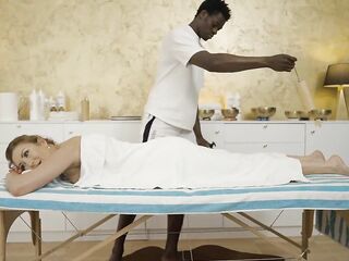 FRESH 2025 - JULIA NORTH GETS TREATED BY A EBONY MASSEUR