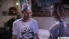 Nerdy ass dominated by double fisting and alien cock