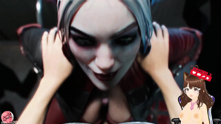 I find Harley Quinn on subway and fuck her huge breasts and cum inside (Creampie animation) -Jazziuu
