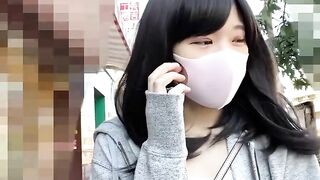 【ノーブラ散歩】下着を着けずにコンビニ行ったら乳首が...【胸ポチ】