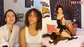 Ersties - Domina Flora wird von K�tzchen July geleckt