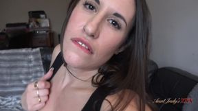 Meet Aunt Judy, your horny&#x1F975; MILTF teacher, as she deepthroats your dude for a sloppy POV blowbang