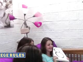 COLLEGE RULES - Knob Size Competition Leads To Multiple College Sweethearts Getting Banged All Night