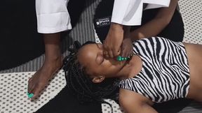 Angela vs Jane Foot smothering