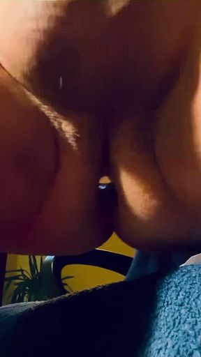 Masturbating with Anal Toy in