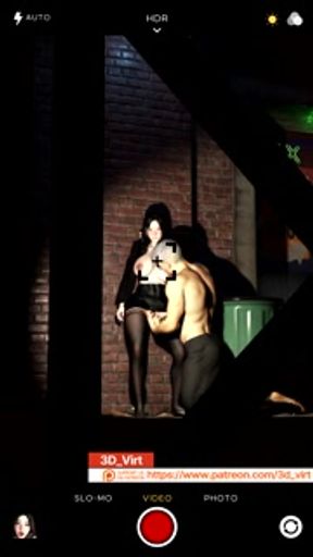 Fucking a Korean girl in a back alley(Camera ver POV)