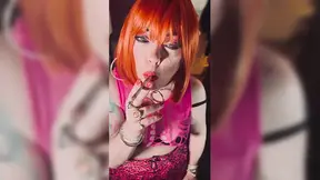 Ginger BBW Cutie Tina Snua Smoking A Cork Cigarette With Lots of Drifting, OMI, OME & Snap Inhales