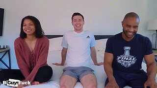 A white guy fucked his girlfriend and her ebony boyfriend