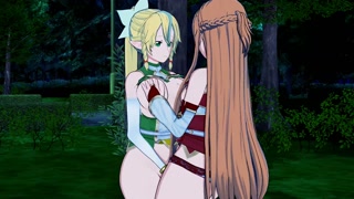 Sword Art Online - Asuna X Leafa Yuri Hentai