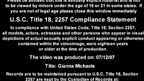 Hot Gianna Michaels gives a horny fellatio to her boyfriend's huge