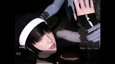 Resonance [ FUTANARI HENTAI Game PornPlay ] Ep.3 masturbating while sniffing her nun sister panties