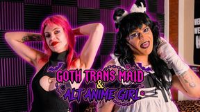 GOTH TRANS CAT MAID FUCKS ALT ANIME FIGHTER GIRL