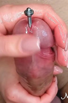 Blocking Sperm in a Pulsating Orgasmic Cock