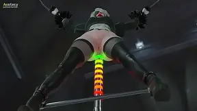Horny Slut Gets Anal Pounded by Fucking Machine