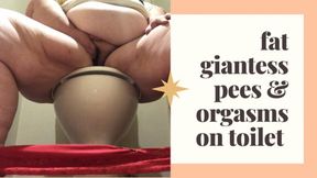 UNAWARE FAT GIANTESS PEES AND ORGASMS