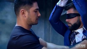 Russian stud Dato Foland fuck Hector De Silva tied and blindfolded
