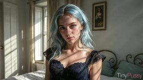 a skinny bitch with blue hair begged me to fuck her [ai]