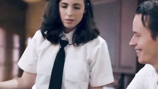 Evil Step Siblings Invites A Smart cunt with mouth From Class To Do The Homework  Decide To Take Turns On Her