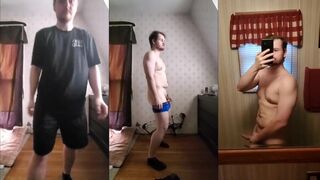 Watch The Original92, a hairy dude, stroke his massive Salami and get a hot load on his face