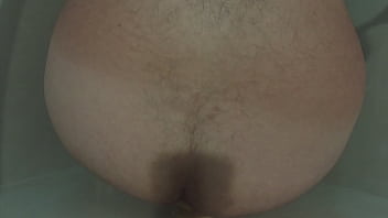 hairy bear/chub takes 9&quot_ dildo like a real slut!